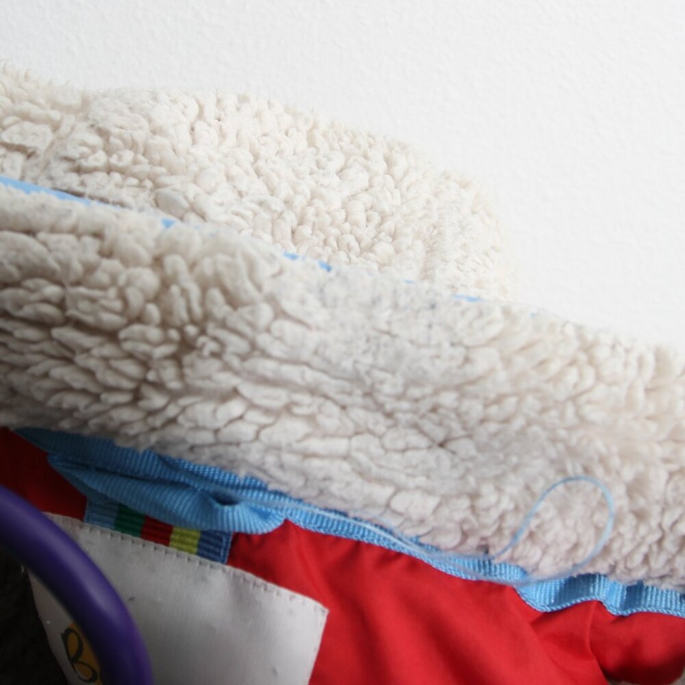 Mini Boden Kids' Stripe Waterproof Puffer Jacket Multi Rainbow Full Zip 2-3Y - Picture 13 of 15